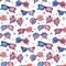Fabric P & B Textiles White Spectacular Allover Patriotic Minis by the Quarter Yard PMIN6055-W